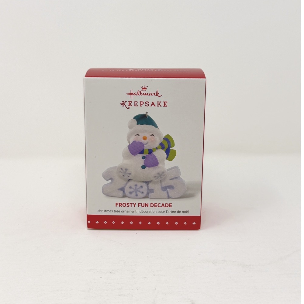 Hallmark Keepsake 2015 Frosty Fun Decade Snowman Ornament #6 In Series